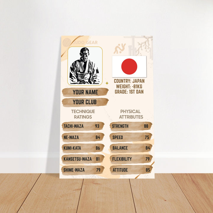 Personalised Judoka Card Foam Print