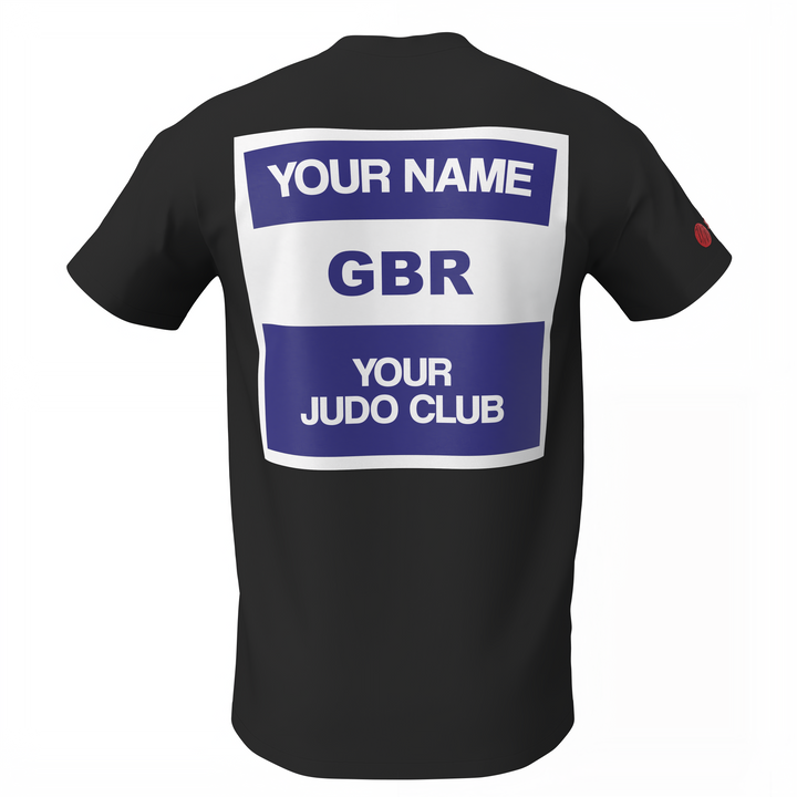 Black IJF Style Judo Gi Back Patch Premium T-shirt