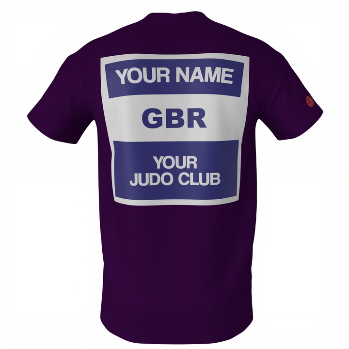 Burgundy IJF Style Judo Gi Back Patch Premium T-shirt