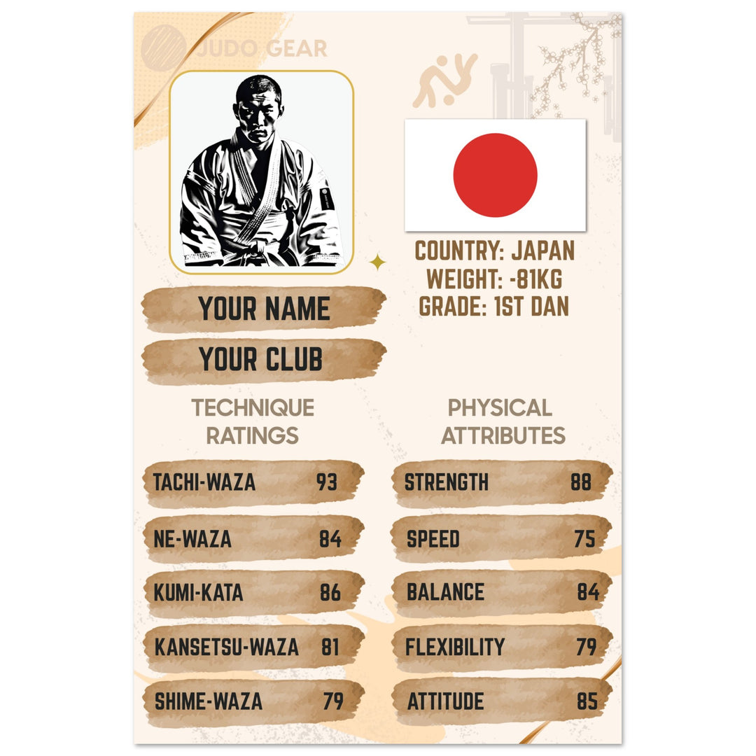 Personalised Judoka Card Foam Print