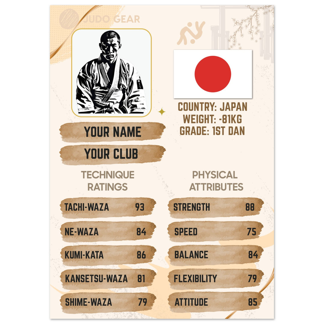 Personalised Judoka Card Foam Print