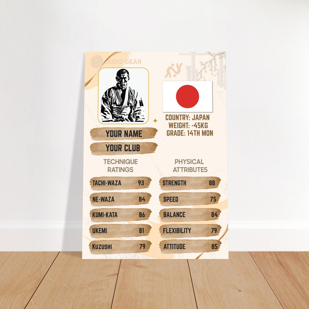 Personalised Junior Judoka Card Premium Semi-Glossy Poster