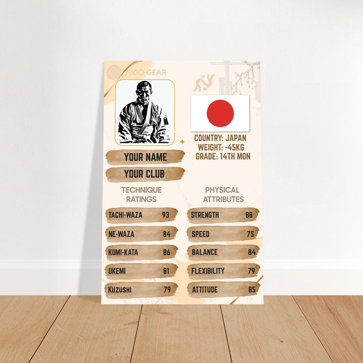 Personalised Junior Judoka Card Foam Print