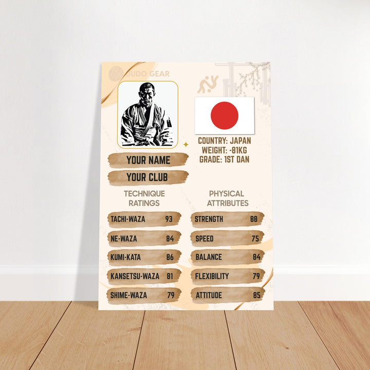 Personalised Judoka Card Premium Semi-Glossy Poster