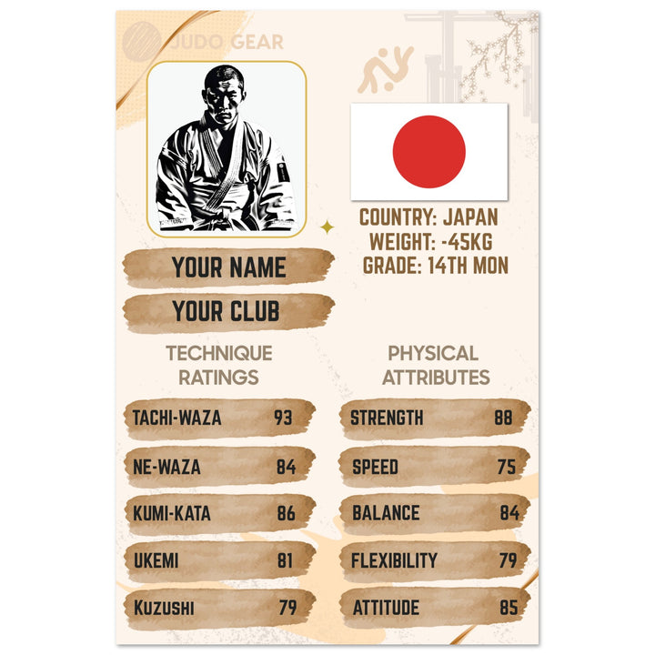 Personalised Junior Judoka Card Foam Print